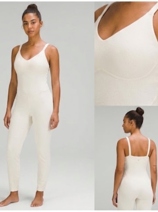 lululemon athletica Pants - Lululemon Full Length Bodysuit/Jumpsuit in Cream/White